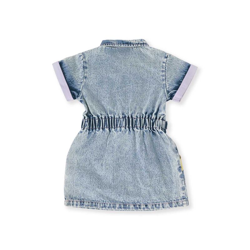 Goldie + Ace Pastel Pop Piper Denim Belted Dress 6M-2Y image number 1